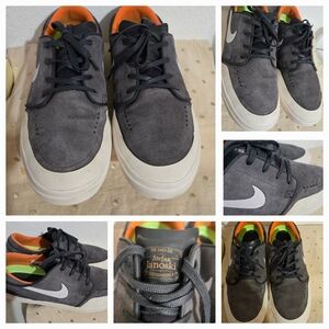 NIKE STEFAN JANOSKI Men's Gray Skateboarding Sneaker Shoes 14